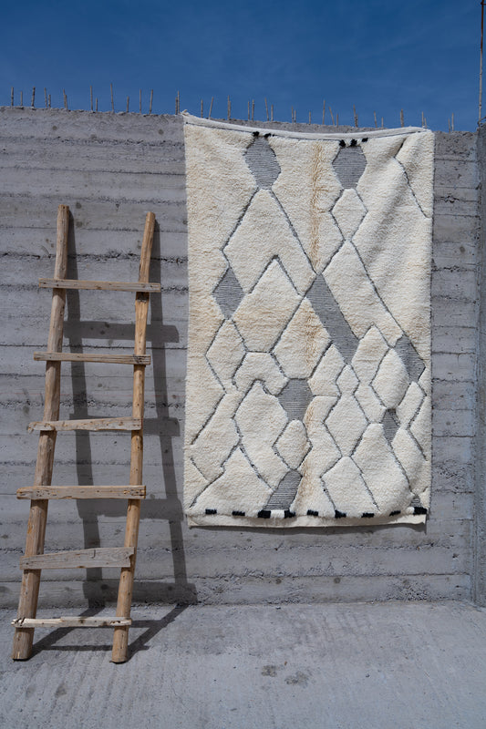 Moroccan Beni Ourain Luxury Handmade Rug - Vintage Style