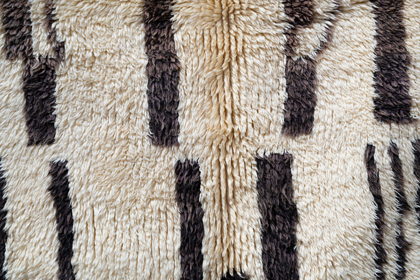 Moroccan Beni Ourain Luxury Handmade Rug - Vintage Stripes