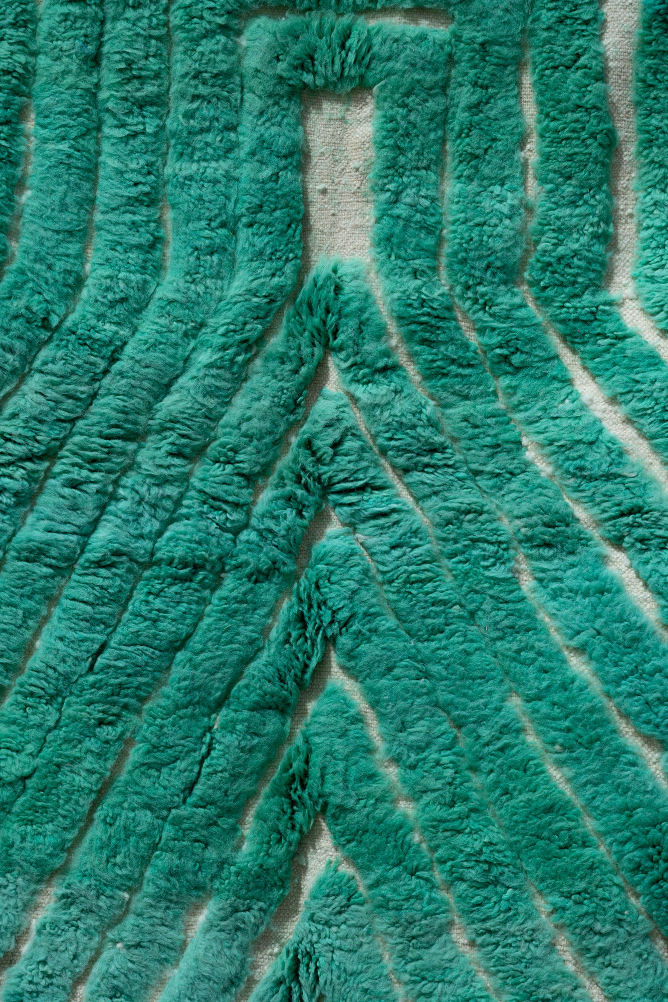 Moroccan Beni Ourain Luxury Handmade Rug - Lush Green