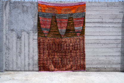Moroccan M'rirt Luxury Handmade Rug - Tribal Hues