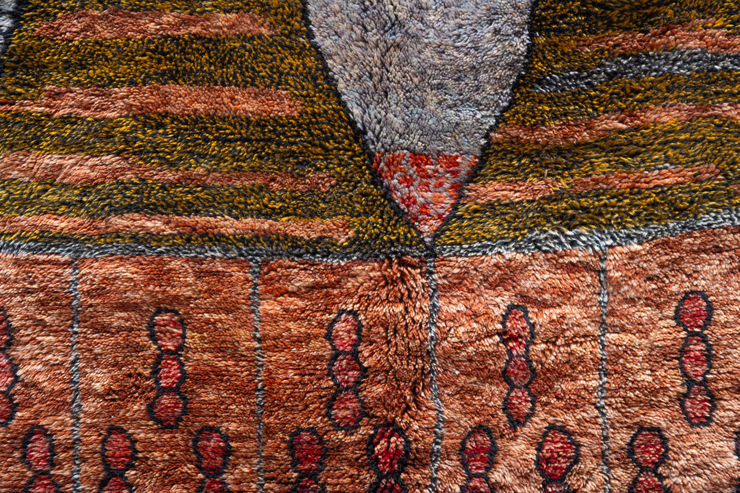 Moroccan M'rirt Luxury Handmade Rug - Tribal Hues