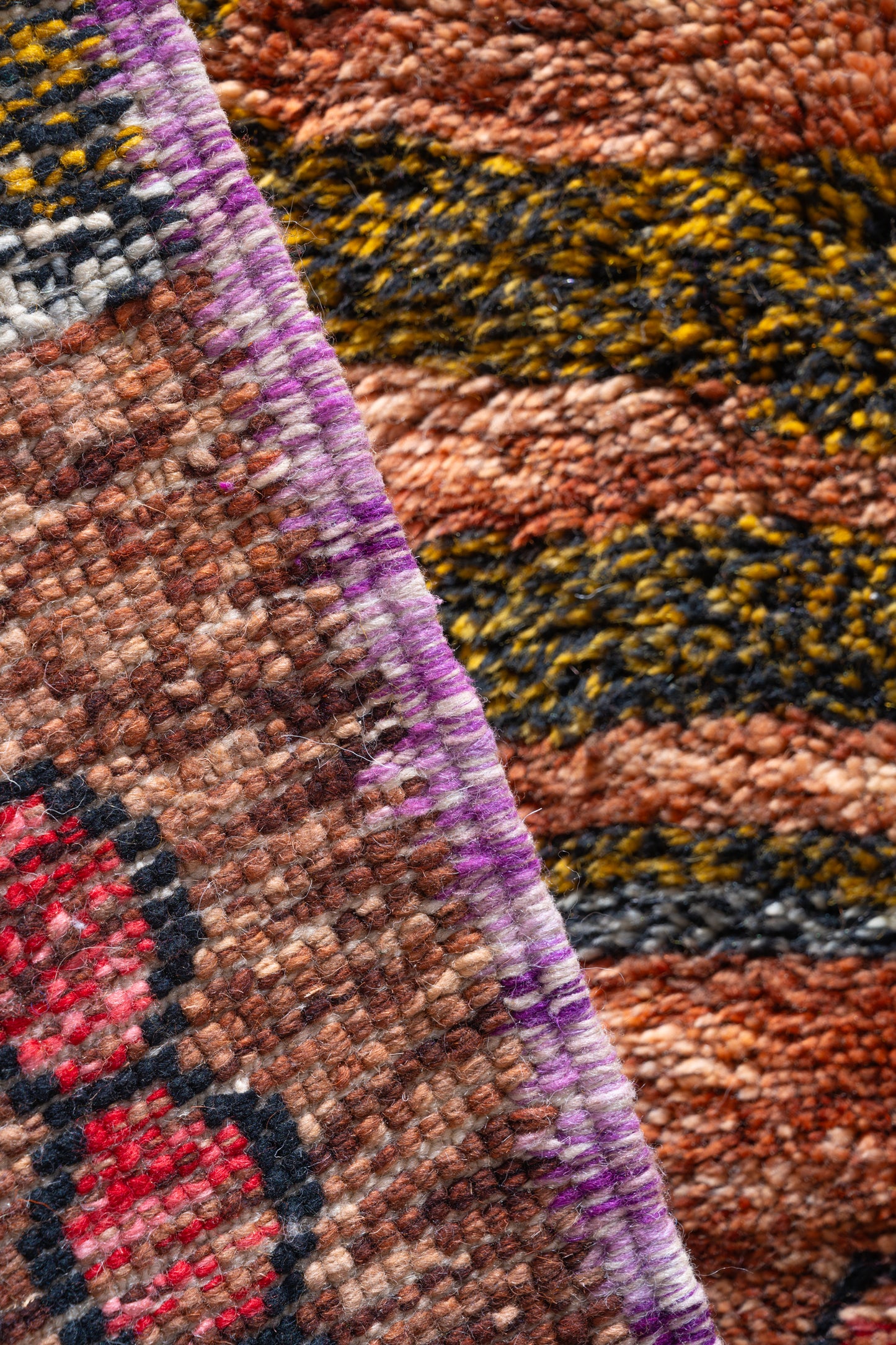 Moroccan M'rirt Luxury Handmade Rug - Tribal Hues