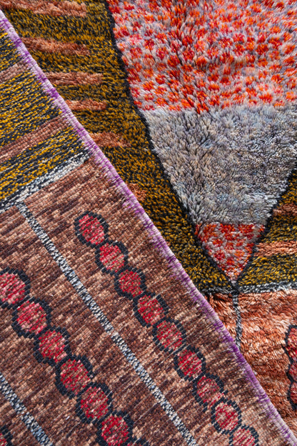 Moroccan M'rirt Luxury Handmade Rug - Tribal Hues