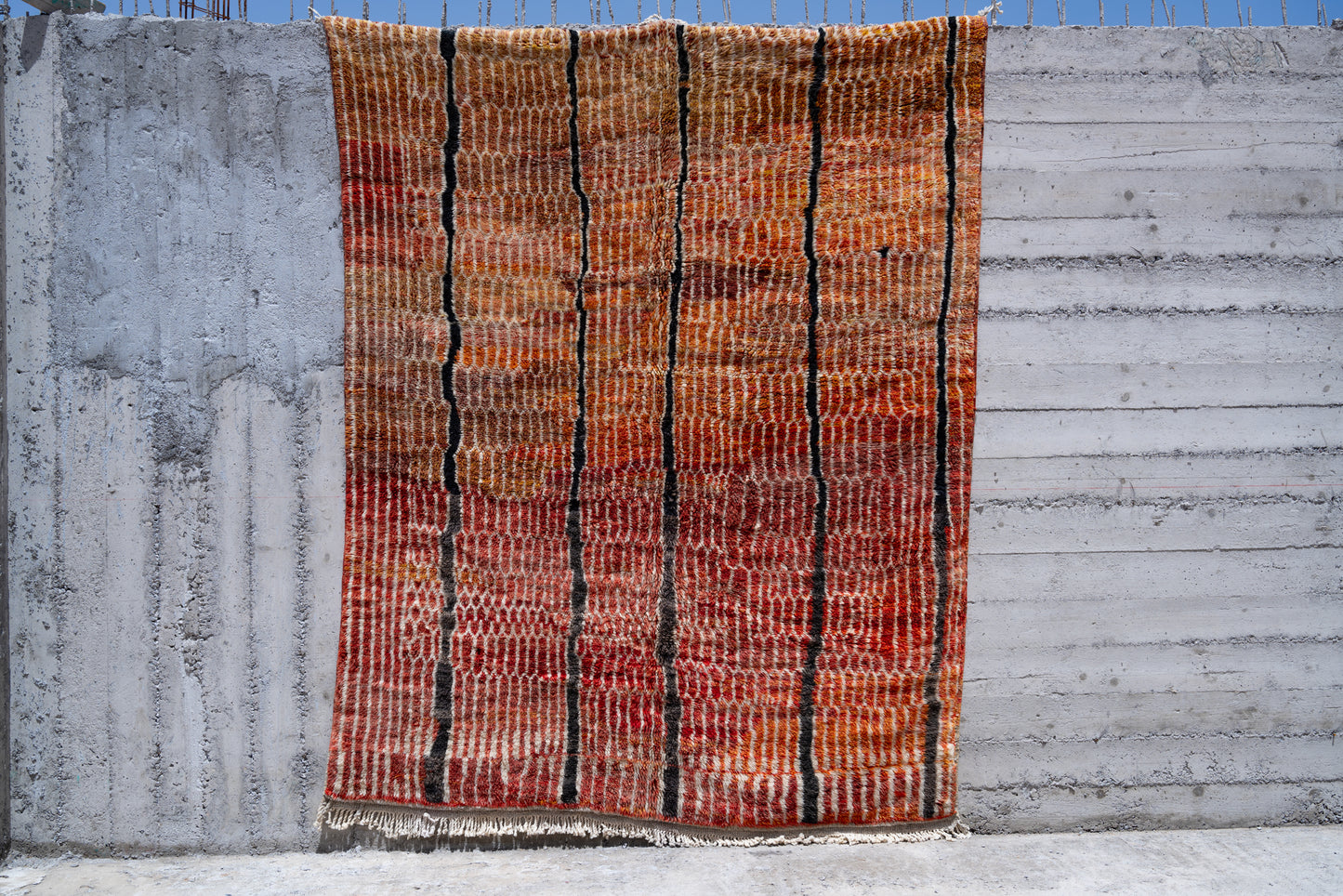 Moroccan M'rirt Luxury Handmade Rug - Vintage Dawn Hues