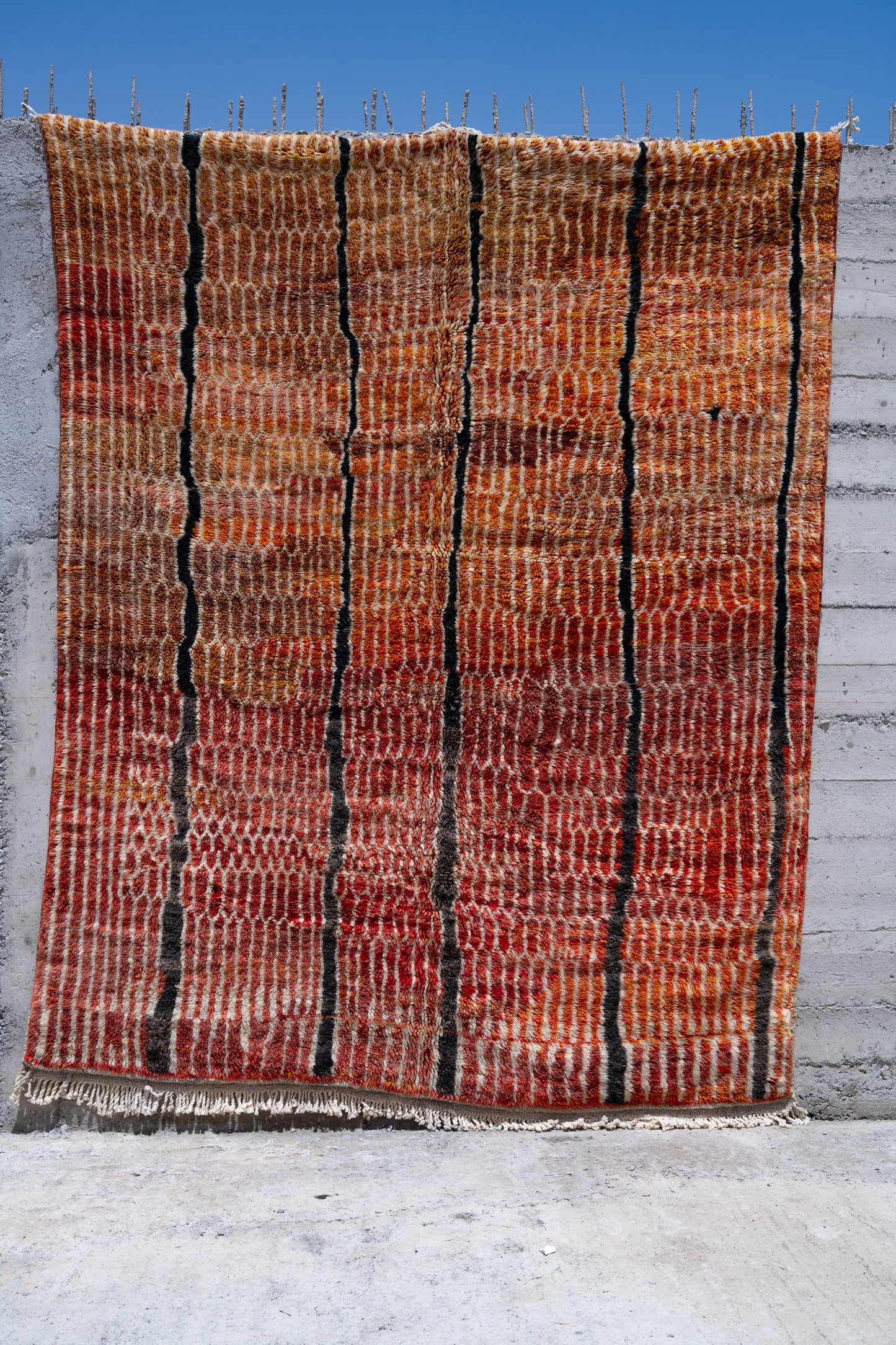 Moroccan M'rirt Luxury Handmade Rug - Vintage Dawn Hues