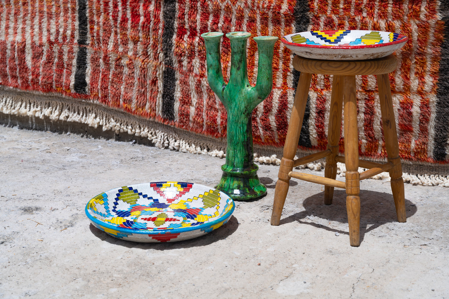 Moroccan M'rirt Luxury Handmade Rug - Vintage Dawn Hues