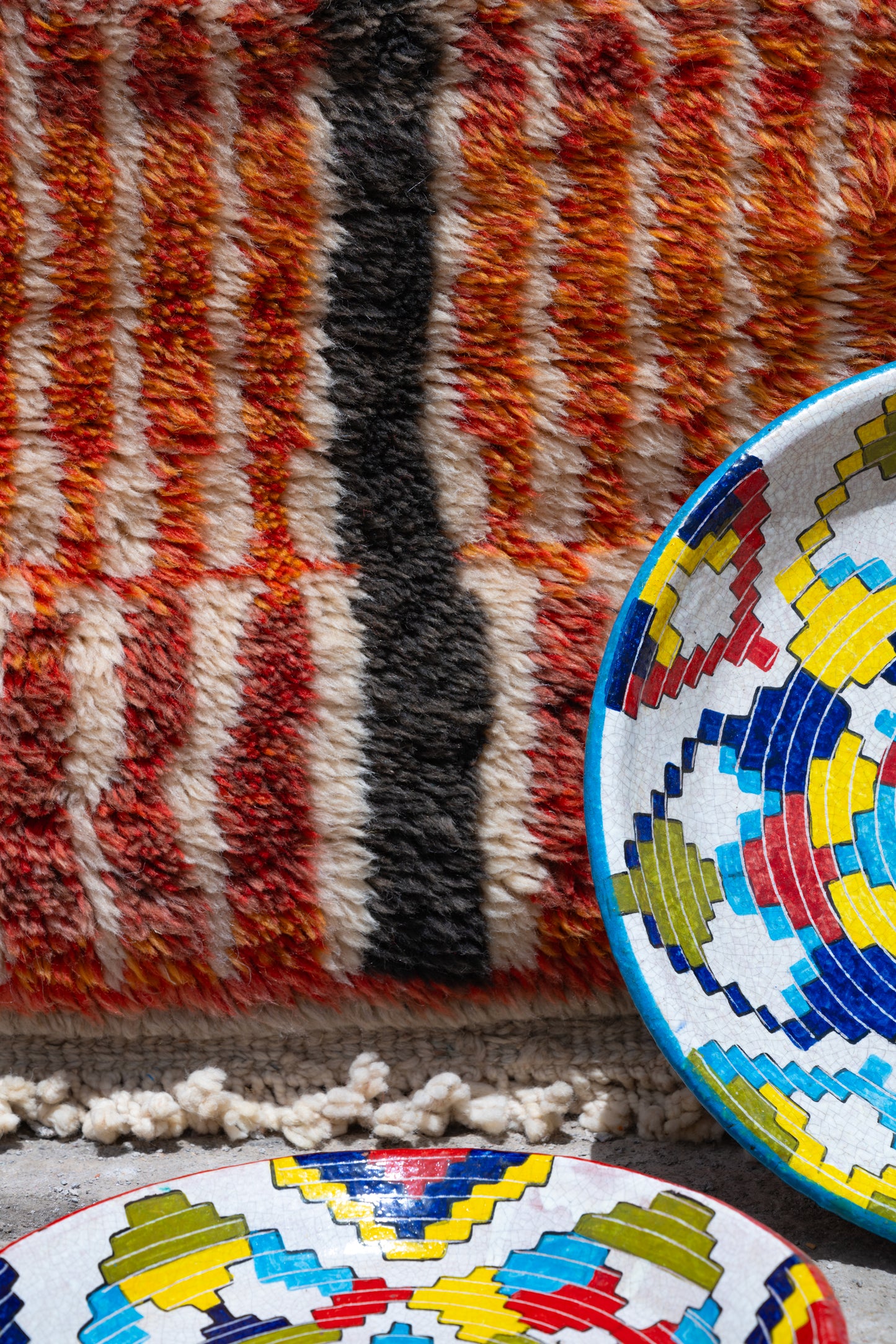 Moroccan M'rirt Luxury Handmade Rug - Vintage Dawn Hues