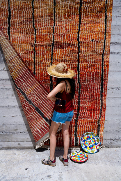 Moroccan M'rirt Luxury Handmade Rug - Vintage Dawn Hues