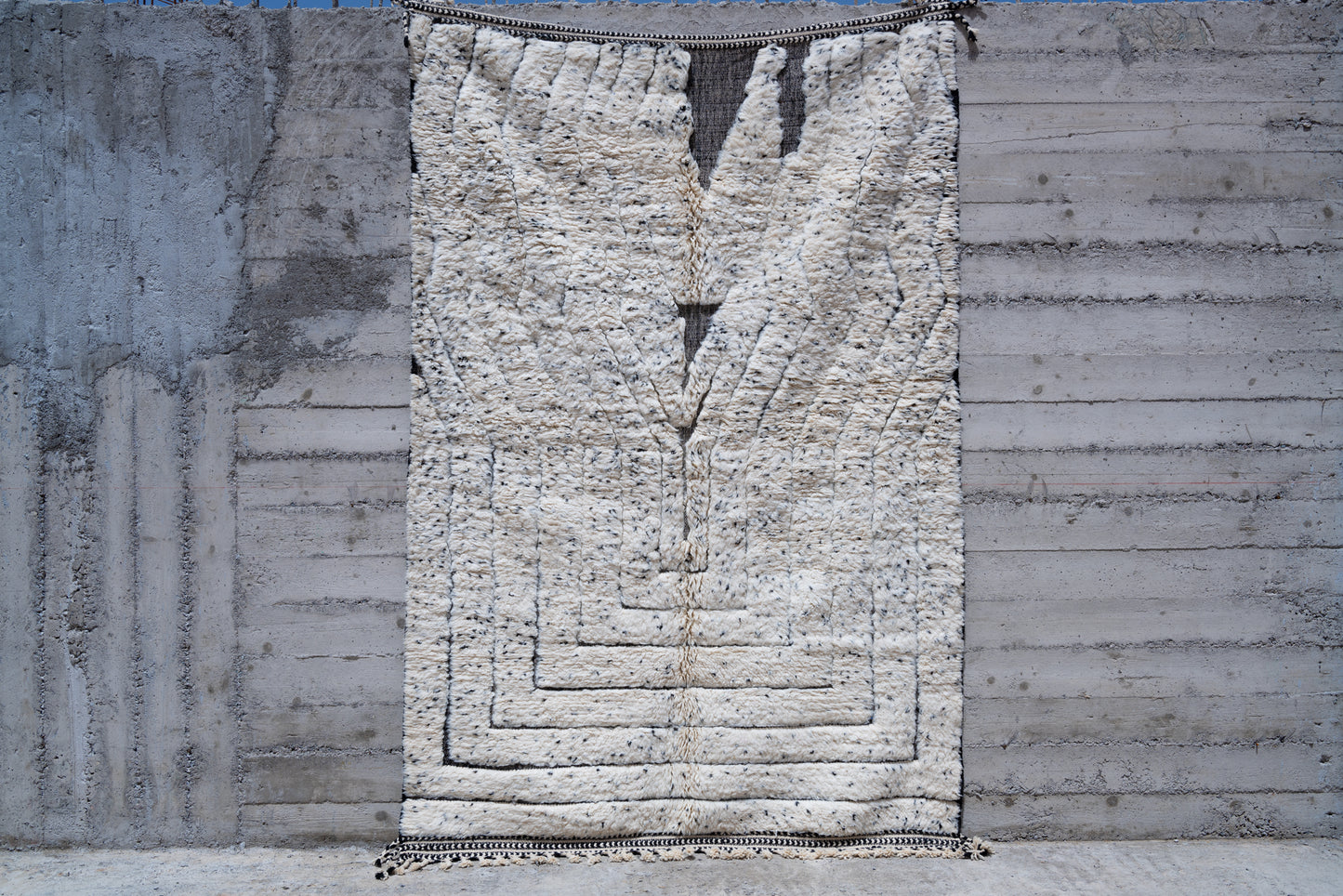 Moroccan Beni Ourain Luxury Handmade Rug - Patterned