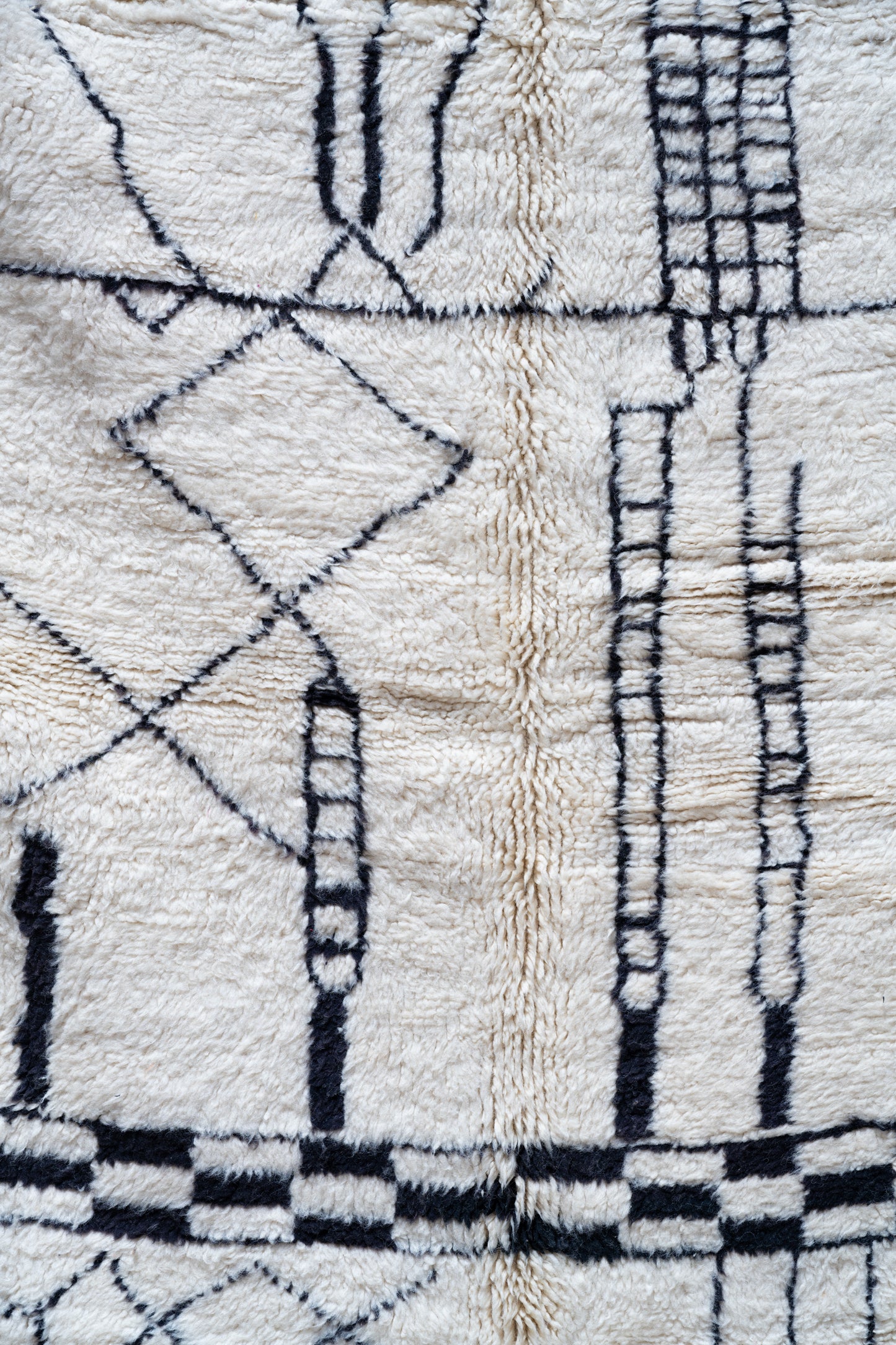 Moroccan Beni Ourain Luxury Handmade Rug - Vintage Patterns