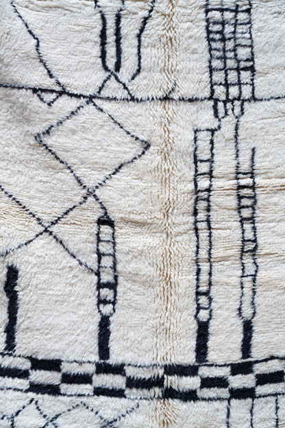 Moroccan Beni Ourain Luxury Handmade Rug - Vintage Patterns