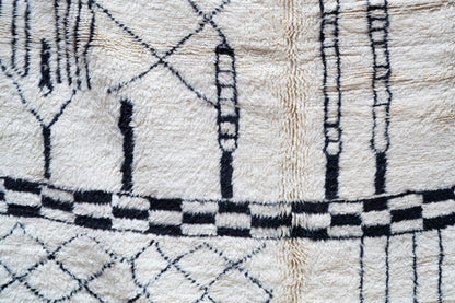 Moroccan Beni Ourain Luxury Handmade Rug - Vintage Patterns