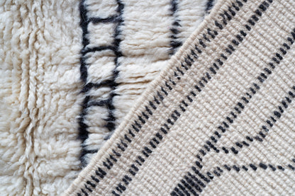 Moroccan Beni Ourain Luxury Handmade Rug - Vintage Patterns