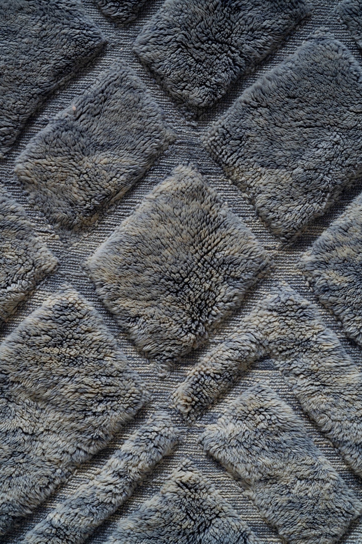 Moroccan M'rirt Luxury Handmade Rug - Vintage Denim Blue