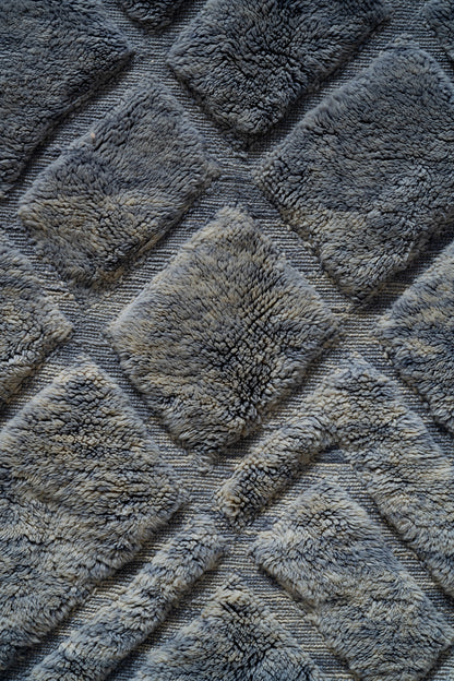 Moroccan M'rirt Luxury Handmade Rug - Vintage Denim Blue