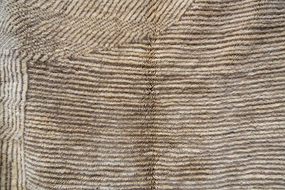 Moroccan M'rirt Luxury Handmade Rug - Latte Striped