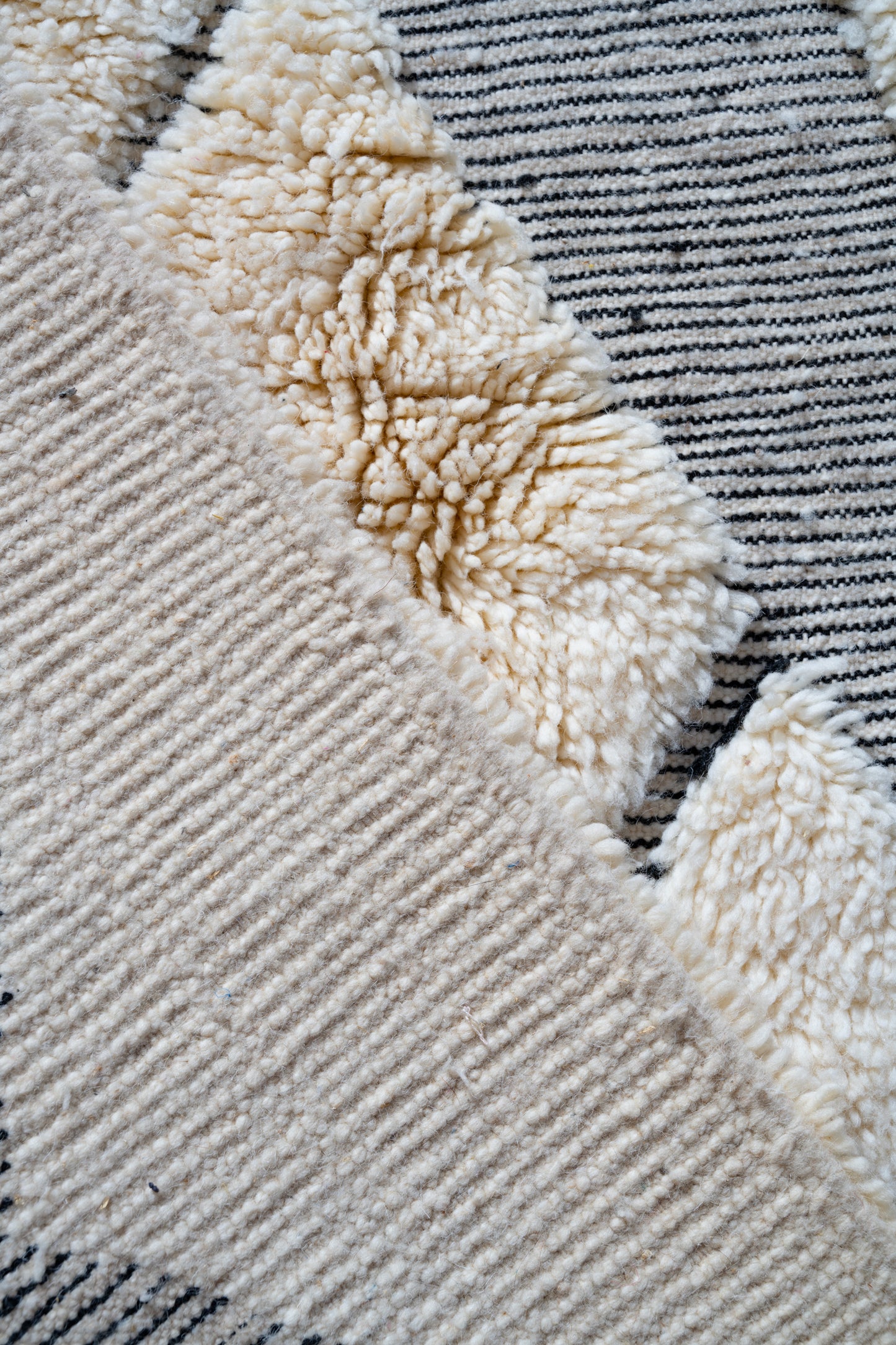 Moroccan Beni Ourain Luxury Handmade Rug - Vintage Style