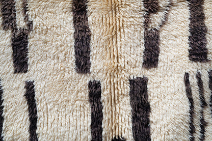 Moroccan Beni Ourain Luxury Handmade Rug - Vintage Stripes