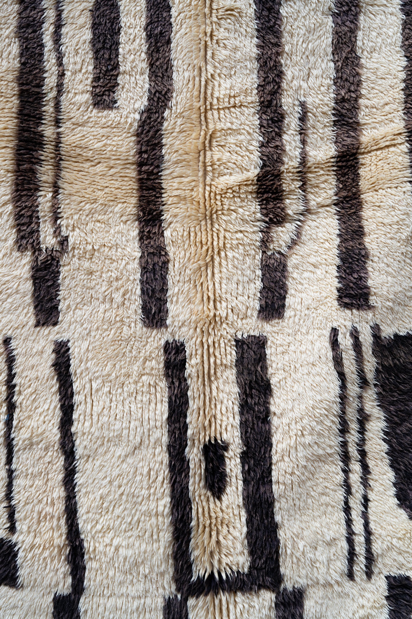 Moroccan Beni Ourain Luxury Handmade Rug - Vintage Stripes